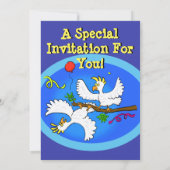 Joyeux oiseaux 6 ans anniversaire invitation (Dos)