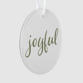 Joyeux Olive Green Script Noël (devant)