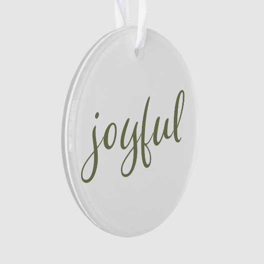 Joyeux Olive Green Script Noël (devant)