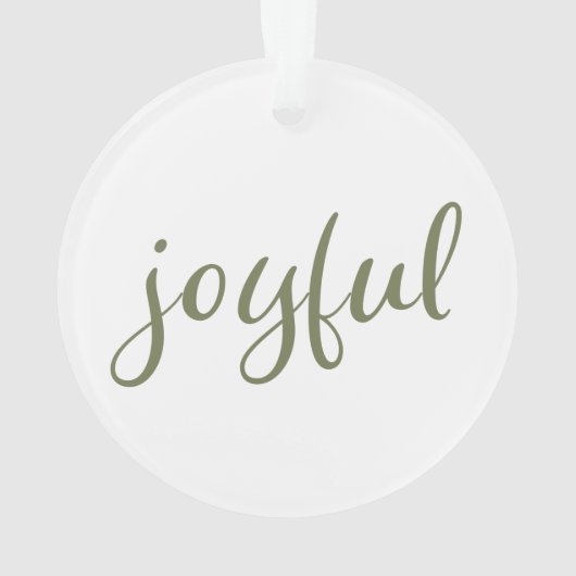 Joyeux Olive Green Script Noël (dos)