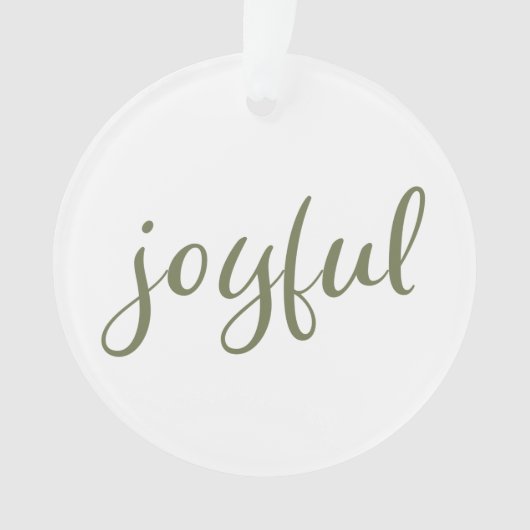 Joyeux Olive Green Script Noël (devant)