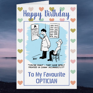 Joyeux Opticien d'anniversaire