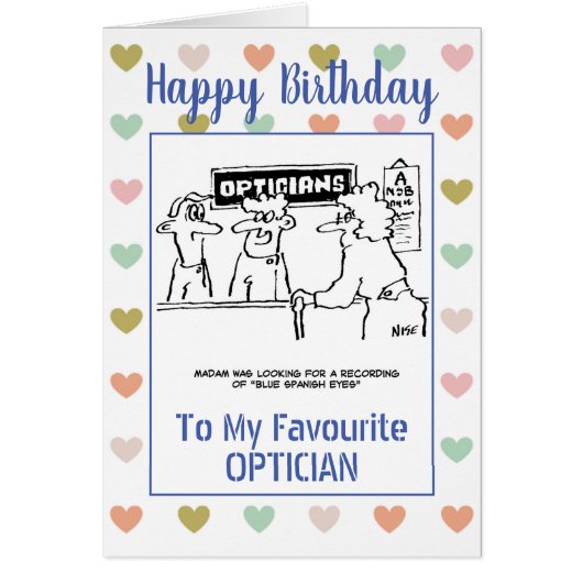 Joyeux Opticien d'anniversaire (Devant)
