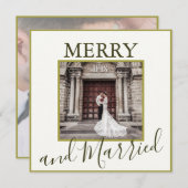 Joyeux or et Merci marié photo Mariage (Devant / Derrière)