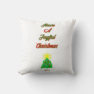 Joyeux Oreiller Carré de Noël