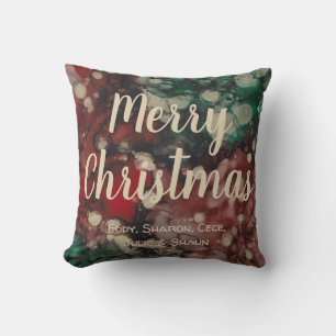 Joyeux oreiller Couleur de Noël éclatante