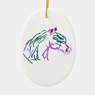 Joyeux ornement à la tête de cheval de Noël