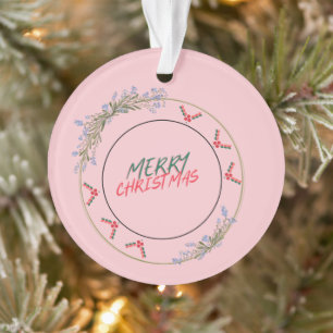 Joyeux ornement acrylique de Noël