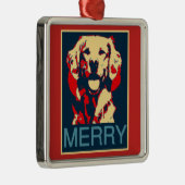 Joyeux ornement argenté d'or (Droite)