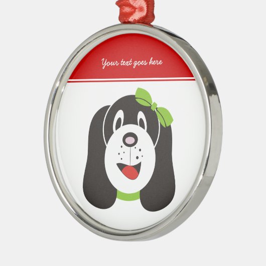 Joyeux ornement de chiot stupide (Gauche)