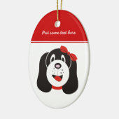 Joyeux ornement de chiot stupide (Gauche)