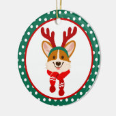 Joyeux ornement de corgi de Noël (Gauche)