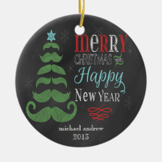 Joyeux ornement de Noël de tableau de moustache