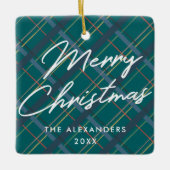 Joyeux ornement de Noël en hiver - Vert (Devant)