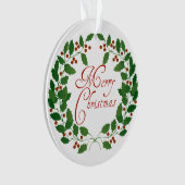Joyeux ornement de Noël Laurel (devant)