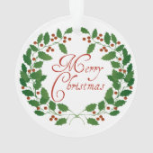 Joyeux ornement de Noël Laurel (dos)