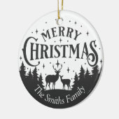 Joyeux ornement de Noël personnalisé (Gauche)