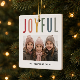 JOYEUX Ornement de Noël personnalisé avec photo de