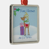 Joyeux ornement en céramique de rennes de Noël (Droite)