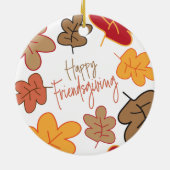 Joyeux ornement en céramique Friendsgiving (Dos)