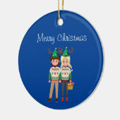 joyeux ornement en céramique xmas (Gauche)