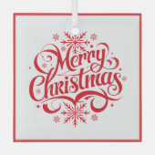 Joyeux ornement en verre de Noël (Recto)