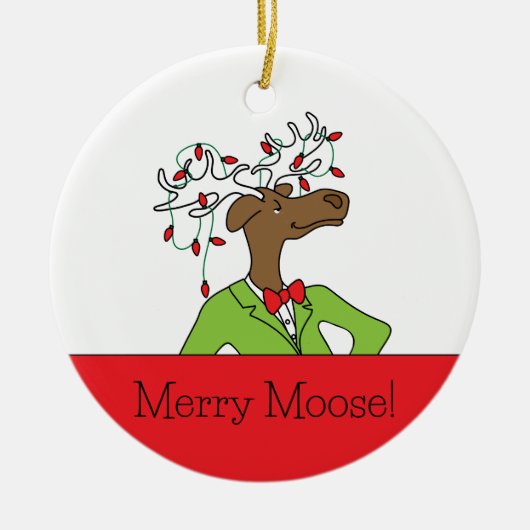 Joyeux ornement Moose (Devant)