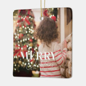 Joyeux ornement photo de Noël magique (Gauche)