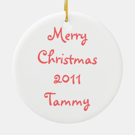 Joyeux ornement rose de Noël (Dos)