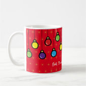 Joyeux ornements de Noël Mug rouge (Gauche)