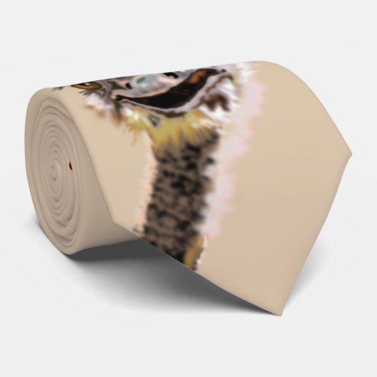 Joyeux Ostrich Funny Cravates (Roulé)