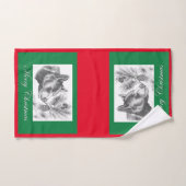 Joyeux Ours Noir Noël (Serviette à main)