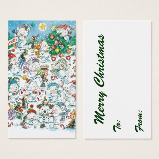 Joyeux ours polaire de Noël de dessin animé mignon (Devant & derrière)