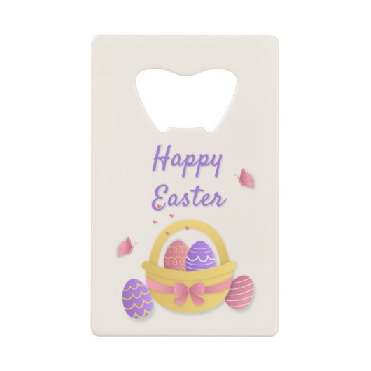 Joyeux panier de Pâques et papillons (Devant)