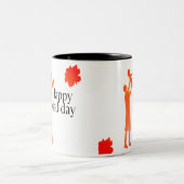 Joyeux papa Mug de jour - Père et enfant Silhouett (Centre)