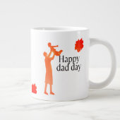 Joyeux papa Mug de jour - Père et enfant Silhouett (Droite)