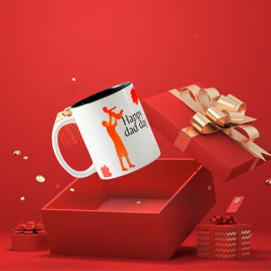 Joyeux papa Mug de jour - Père et enfant Silhouett