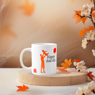 Joyeux papa Mug de jour - Père et enfant Silhouett