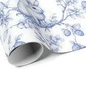 Joyeux Papier cadeau lapin de Pâques enveloppé (Coin rond)