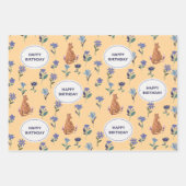 Joyeux papier d'enveloppement d'anniversaire avec  (Devant 3)