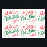 Joyeux papier d'enveloppement de Noël<br><div class="desc">Apportez un peu de joie de vacances à votre cadeau en donnant cette année avec notre Joyeux papier d'enveloppement de Noël. Ce papier d'emballage de haute qualité présente un design rouge et vert festif qui ne manquera pas de mettre un sourire sur le visage de quiconque le voit.</div>