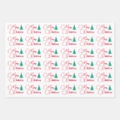 Joyeux papier d'enveloppement de Noël Jeu de 3 feu (Devant)