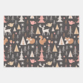 Joyeux papier d'enveloppement de Noël Jeu de 3 feu (Devant 3)