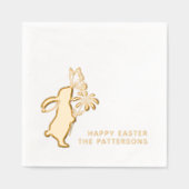 Joyeux Papillon lapin de Pâques mignon personnalis (Recto)