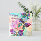 Joyeux Papillons de la carte de la Fête des Mères (Debout devant)