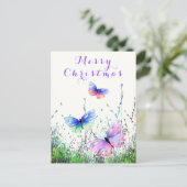 Joyeux Papillons de la carte de Noël volant dans l (Debout devant)