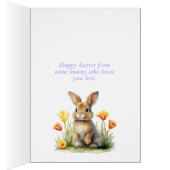 Joyeux Papillons de lapin de Pâques Champignons li (Intérieur (Droit))