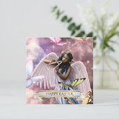 Joyeux Pâques. Angel avec Cartes à Papillons (Debout devant)