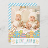 Joyeux Pâques | Carte de vacances OEuf de Pâques (Devant / Derrière)