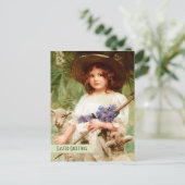 Joyeux Pâques. Carte postale Art (Debout devant)